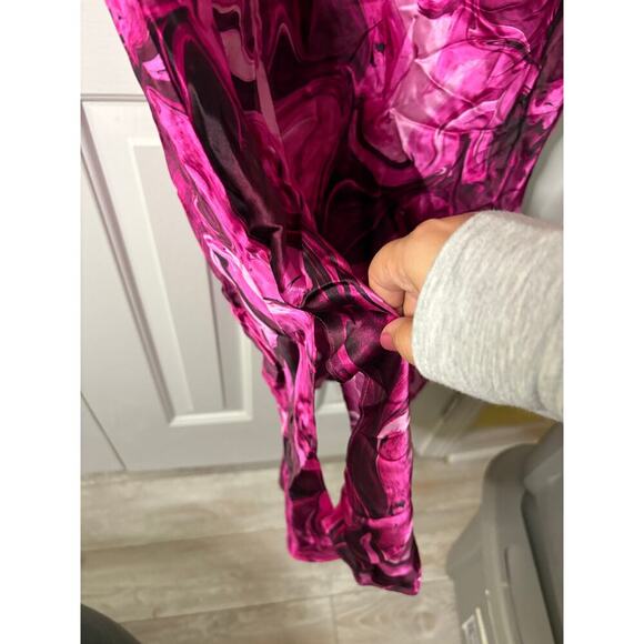 Cami NYC Agnes Pink Silk One Shoulder Asymmetrical Dress Size Large - Picture 4 of 7